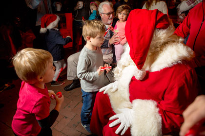 Santa Talking to Children